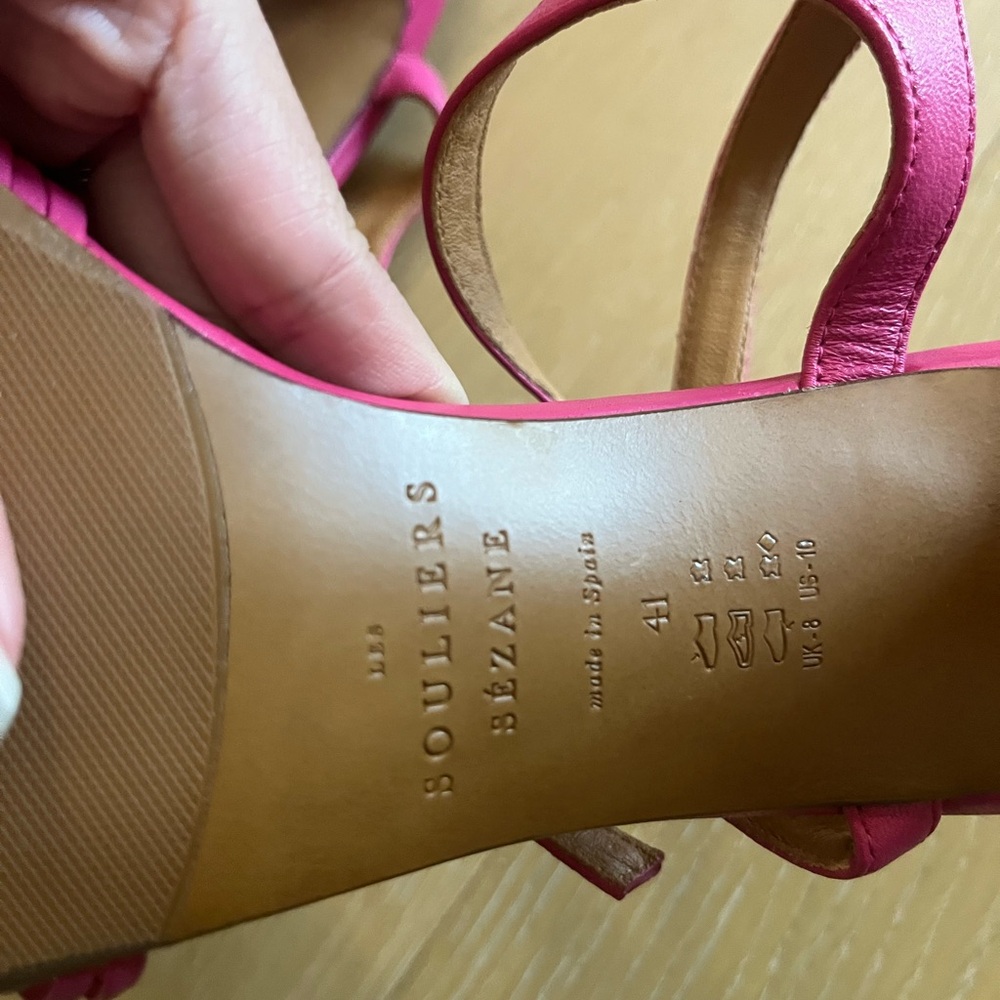 Sezane Pink Heeled Sandals - Picture 4 of 5
